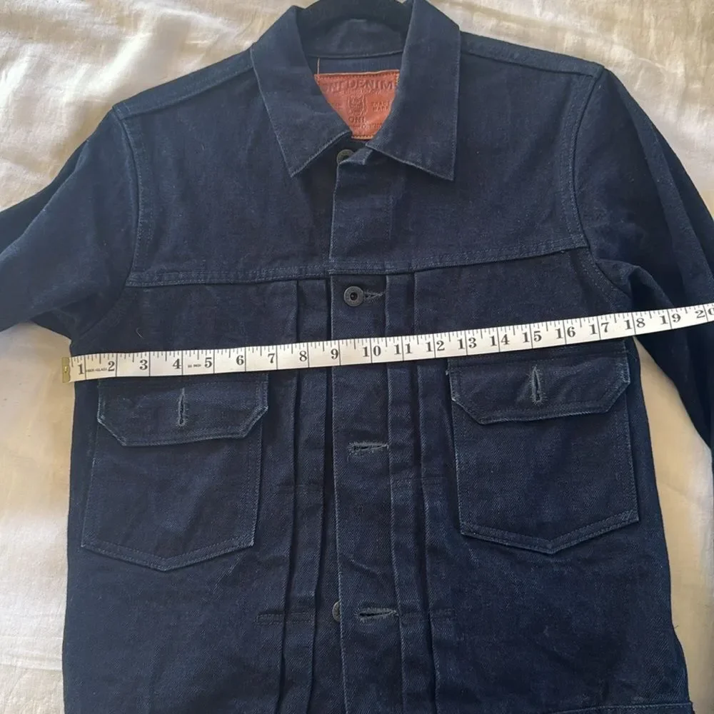 ONI Denim Denim Jacket Type II Double Indigo Overdyed Trucker Men’s Size 36